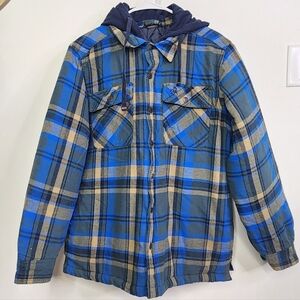 Men's Concealed Carry Maplewood Hooded Shirt Jacket, Large